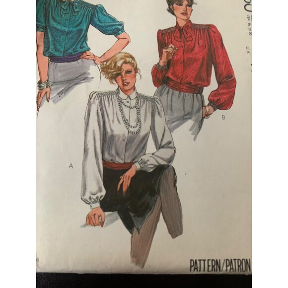 McCall's Misses Blouse Sewing Pattern Size 10 7375 - Uncut 1980s - Picture 2 of 9